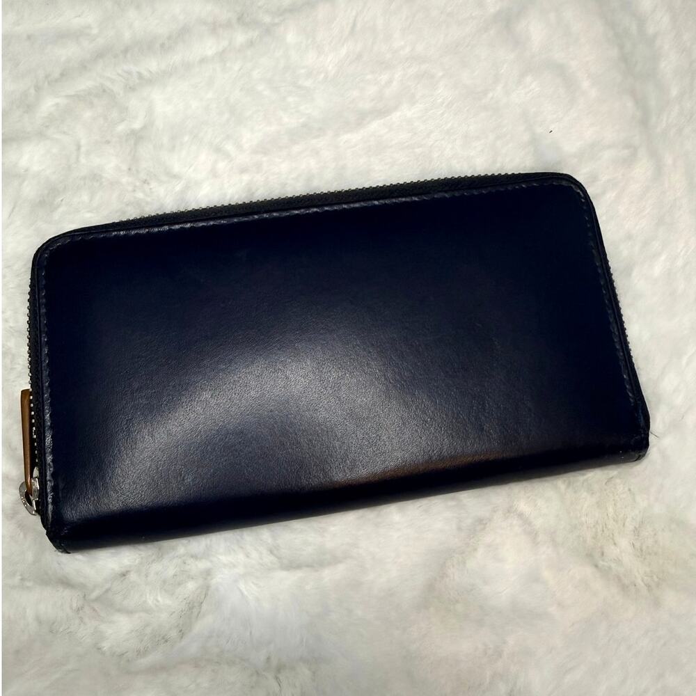 MARC JACOBS Navy Blue Zip Around Wallet
